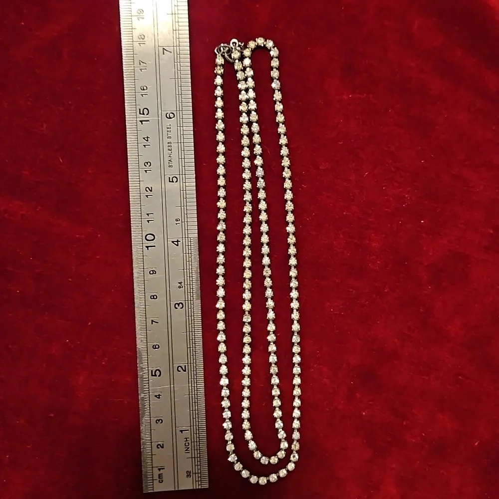 Vintage 28" Rhinestone Necklace - Picture 5 of 5